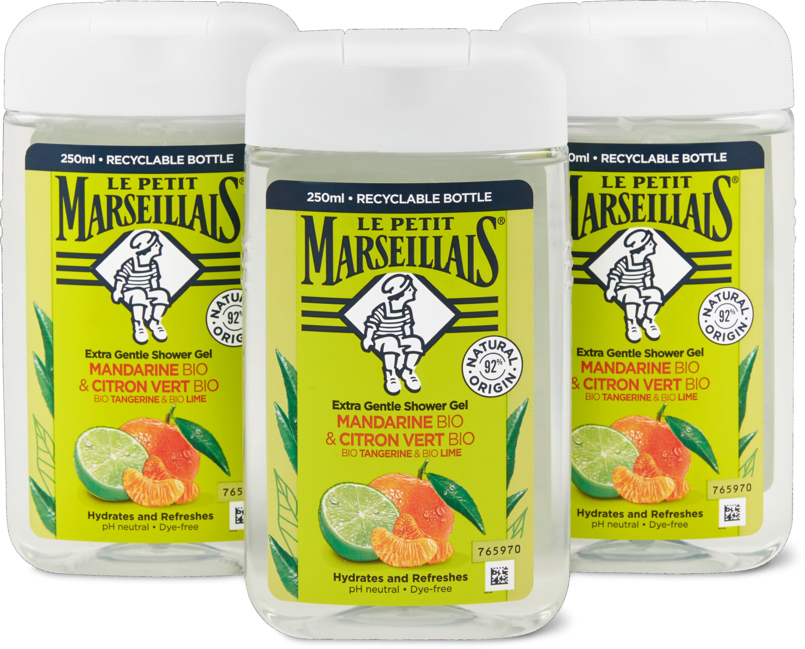 Le Petit Marseillais Duschgel Mandarine & Limette 3x250ml